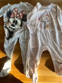 Lot de 2 pyjamas avec pieds Disney