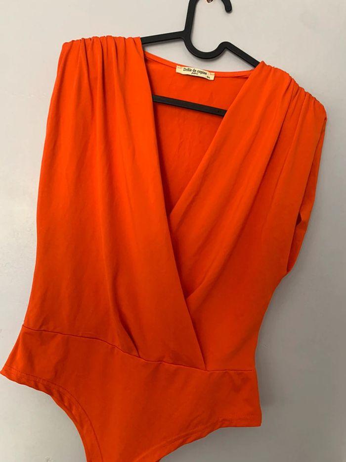 Body cache coeur neuf rouge orange Drôle de copine taille M/L - photo numéro 3