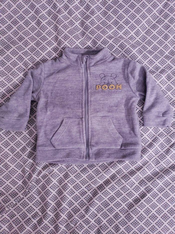 Veste gilet polaire Winnie l'ourson Disney 6 mois gris garçon fille - photo numéro 1