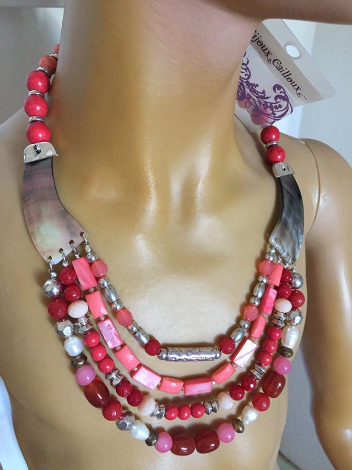 Collier#bijoux cailloux #neuf - photo numéro 1