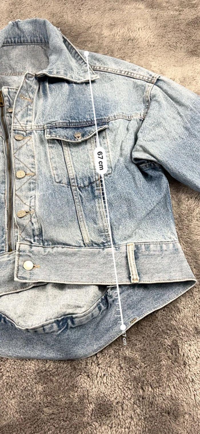 👕 Veste en Jeans vintage y2k Bleu Clair Taille L 👕 - photo numéro 3