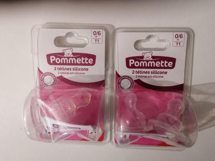 Lot de 2 tétines silicone pour biberons