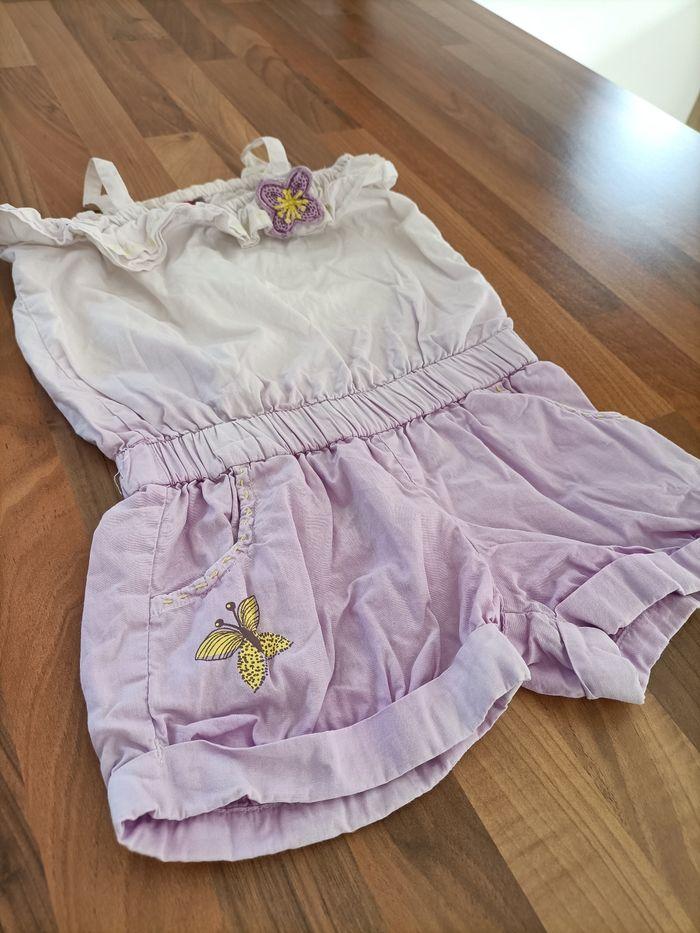 Combi short violet blanc fleur 2 ans orchestra - photo numéro 2