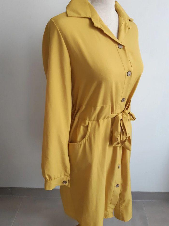 Robe chemise jaune - photo numéro 3