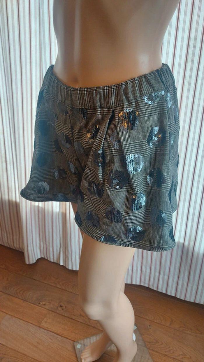 Short Sisley Gris et paillettes 11/12 ans - photo numéro 4