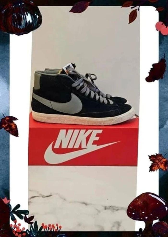 Nike blazer noir et grise en daim 44 - photo numéro 5