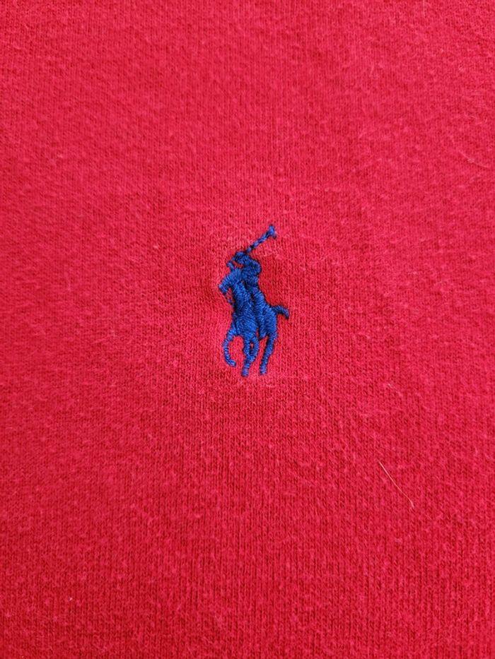 Quart Zip POLO Ralph Lauren Sweat Zippé Logo brodé Taille XL Rouge - photo numéro 9