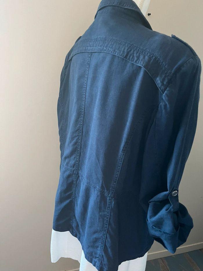 Veste blazer en lin bleu marine Scottage 46/48 - photo numéro 6