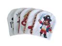 Lot de 5 gants de toilette - les pirates