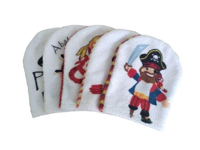 Lot de 5 gants de toilette - les pirates - photo numéro 1