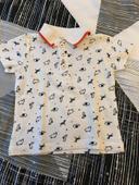 Polo blanc mes petits cailloux taille 6m