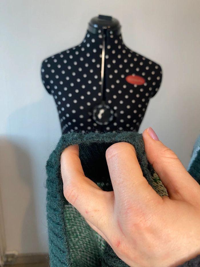 Pull à carreaux vert et gris Bizzbee taille S / 36 - photo numéro 11