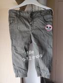 Pantalon kaki bébé fille 9-12 mois H&M