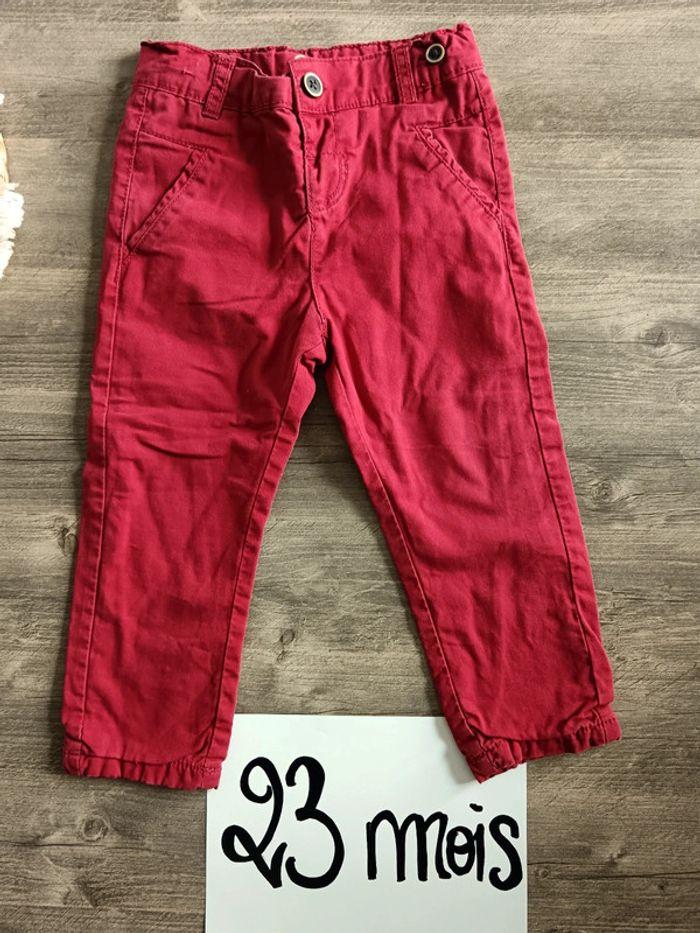 🙋🏼‍♀️Pantalon rouge tape à l œil 23 mois - photo numéro 1