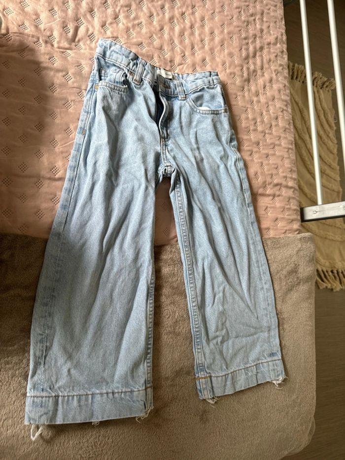 Pantalon jeans jambe large 122 cl mango - photo numéro 1