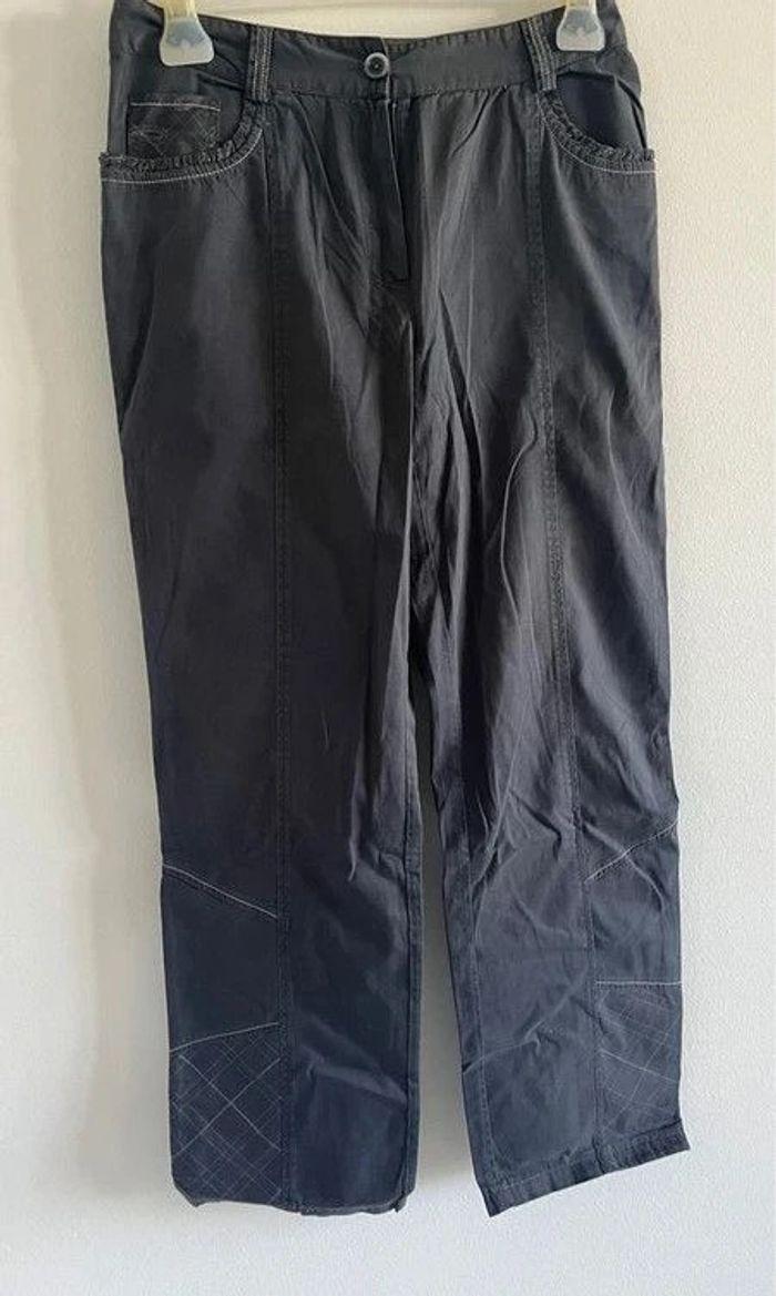 Pantalon en toile gris Jac Jac - photo numéro 2