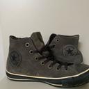 Baskets sneakers Converse AllStar en Suède gris foncé avec fourrure noire taille 38