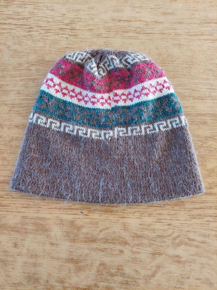 Bonnet marron à motif inca - photo numéro 2