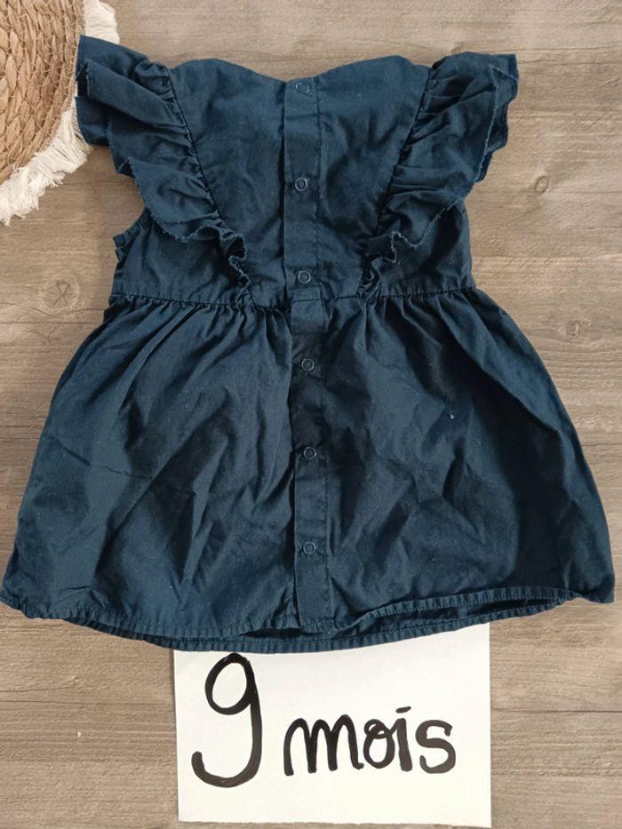 🙋🏼‍♀️Robe bleu marine taille 9mois très bon état Kiabi - photo numéro 4