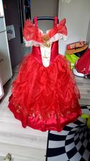 Robe de princesse rouge 5 ans 7 ans