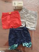 Lot de 3 shorts 6 mois