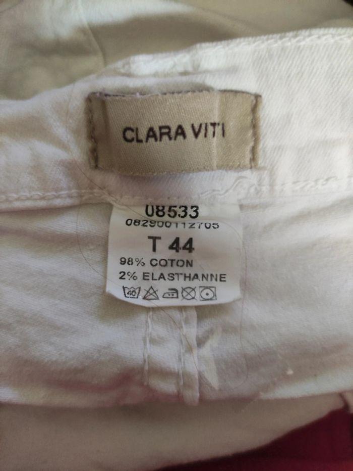 Pantacourt blanc Clara Viti Taille 44 - photo numéro 3