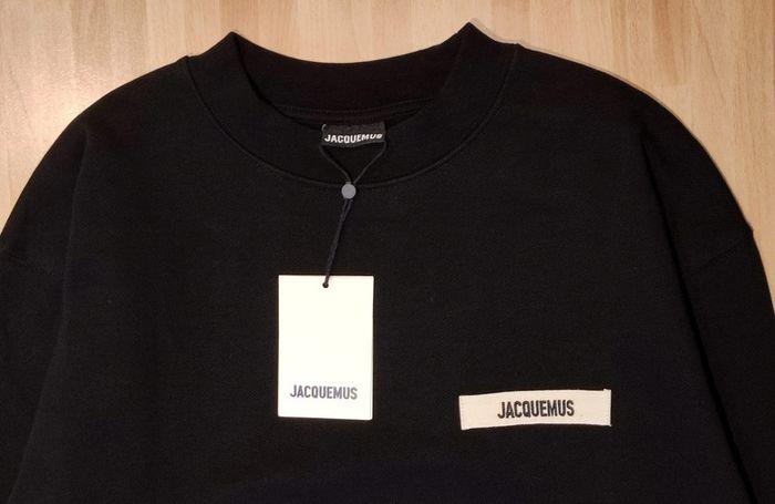 sweat col rond gros grain noir en coton, Jacquemus T.M, neuf - photo numéro 2