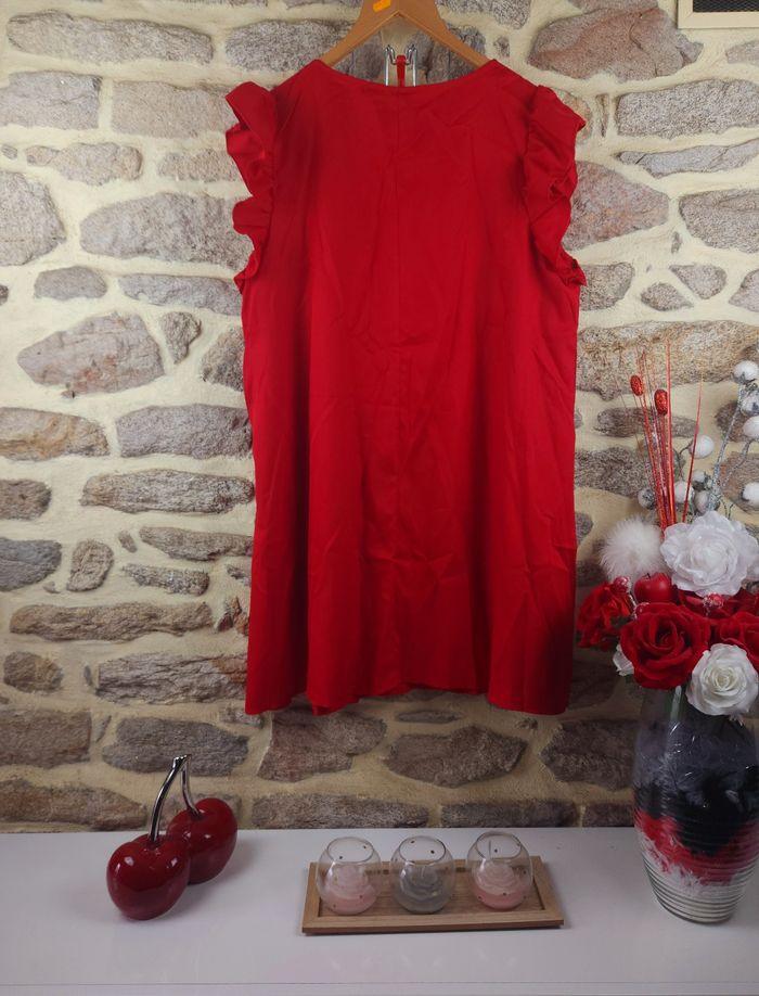 Robe manches volantées rouge Femme taille 52 marque Asos 🍬 - photo numéro 3