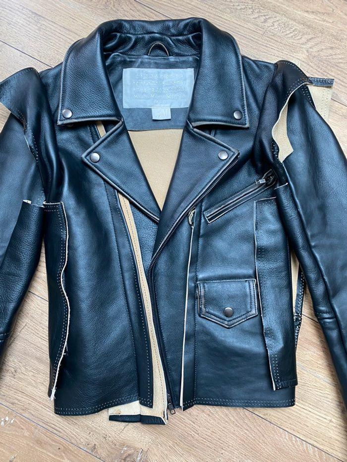 Veste en cuir perfecto noir Maison martin margiela x H&M - photo numéro 2