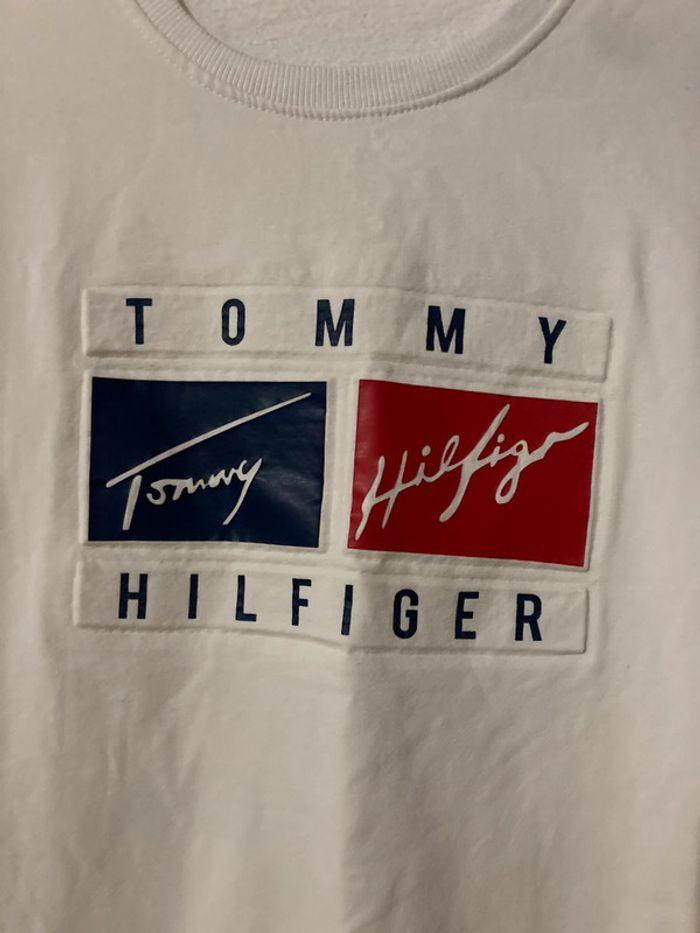 Sweat blanc Tommy Hilfiger taille M - photo numéro 3