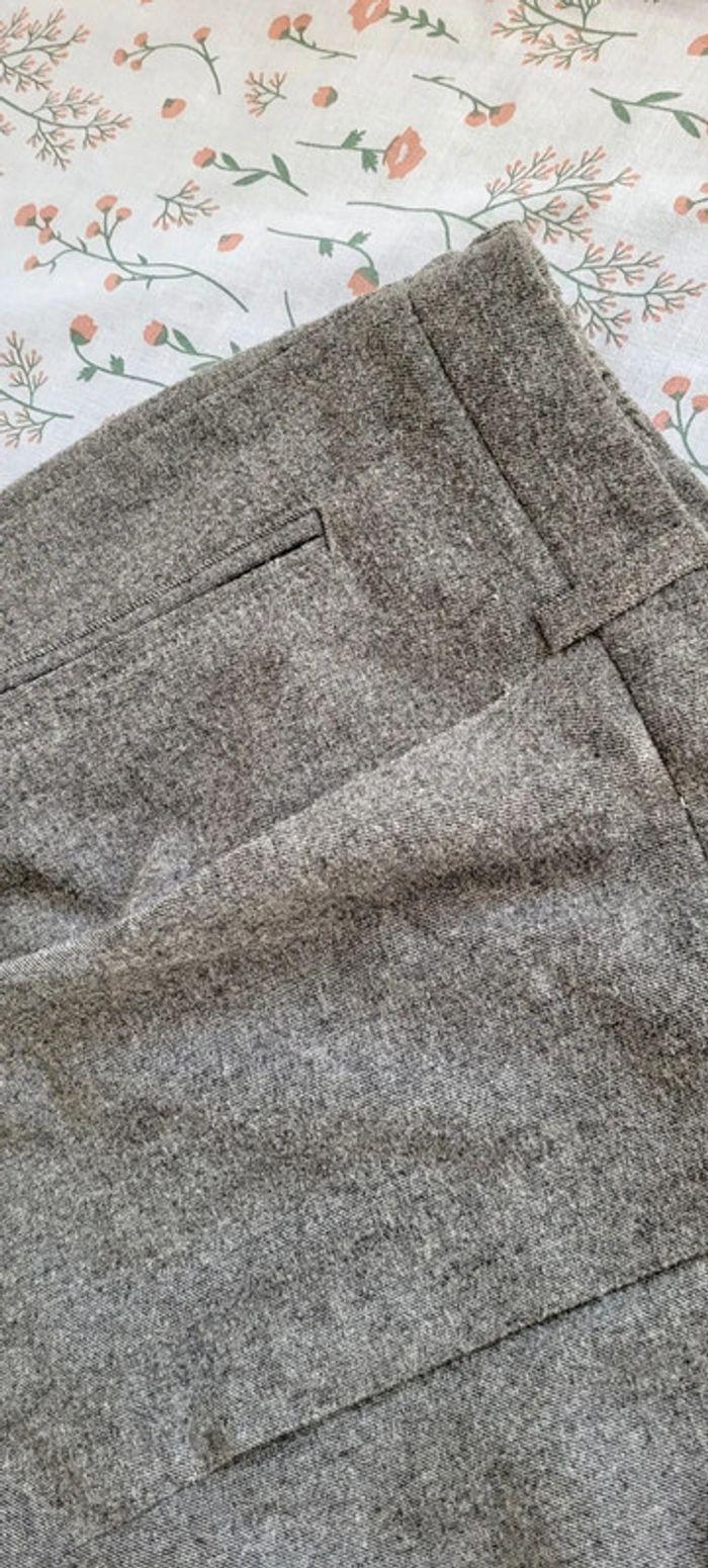 Pantalon tailleur gris droit Vintage Damart - photo numéro 4