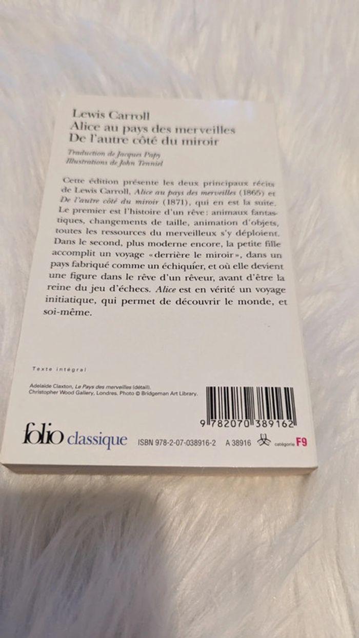 Livre "Alice Au pays des merveilles" et " De l'autre côté du miroir" de Lewis Caroll - photo numéro 2