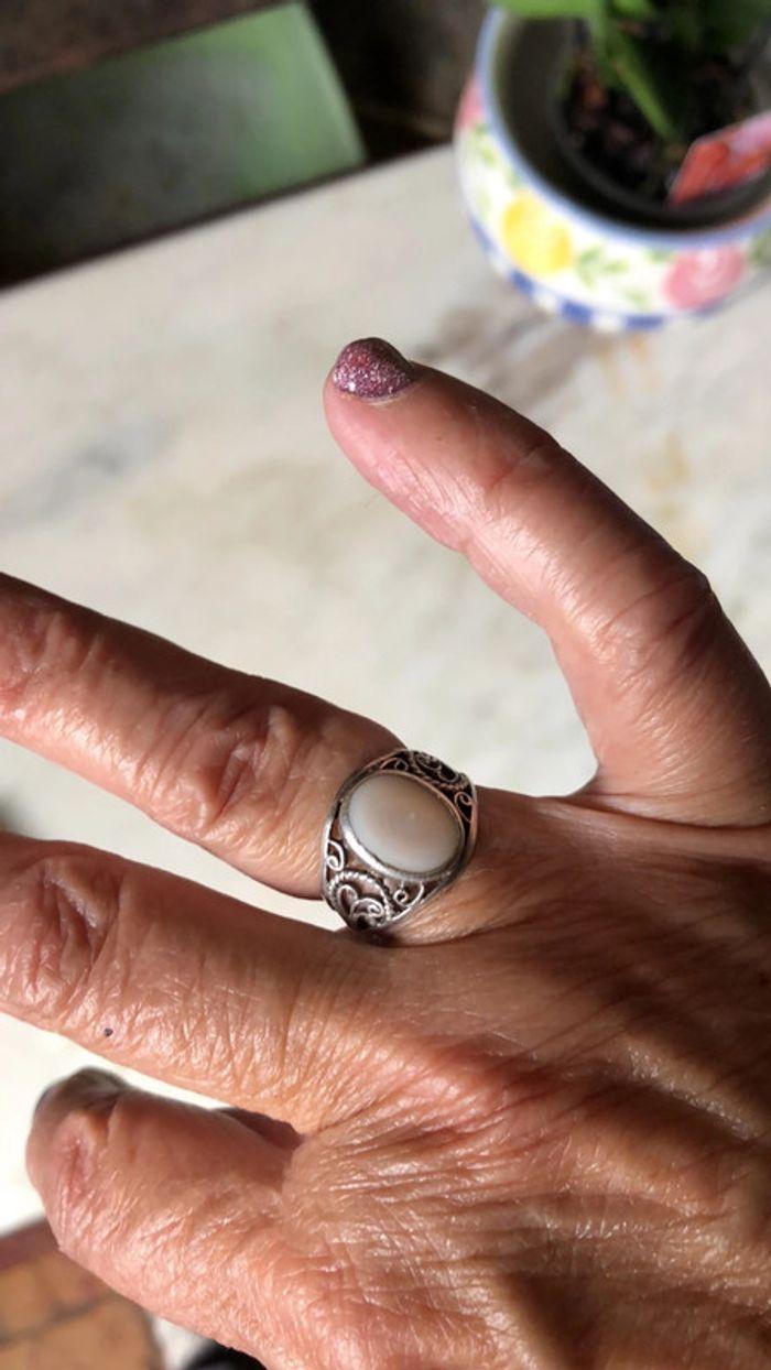 Bague argent et nacre très bon état - photo numéro 1