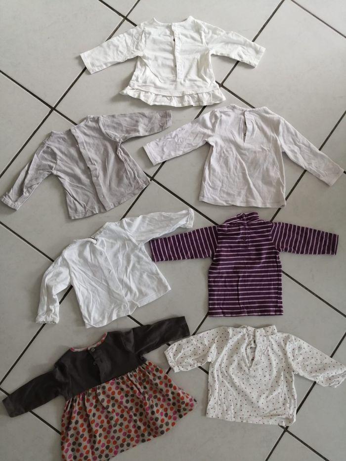 Lot de 7 hauts fille manches longues 6 mois - photo numéro 2