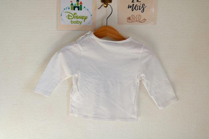 T-shirt blanc manches longues Mickey, Disney, 12 mois - photo numéro 4