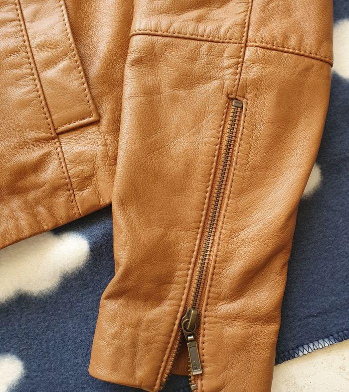 Veste cuir agneau camel 1060 taille 36 - photo numéro 5