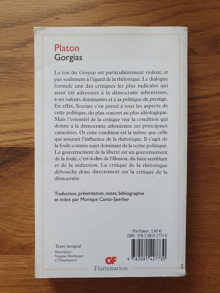 Platon : Gorgias - photo numéro 2