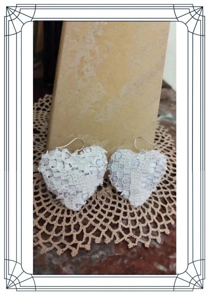 Boucles d'oreilles earrings dentelle lace y2k - photo numéro 1