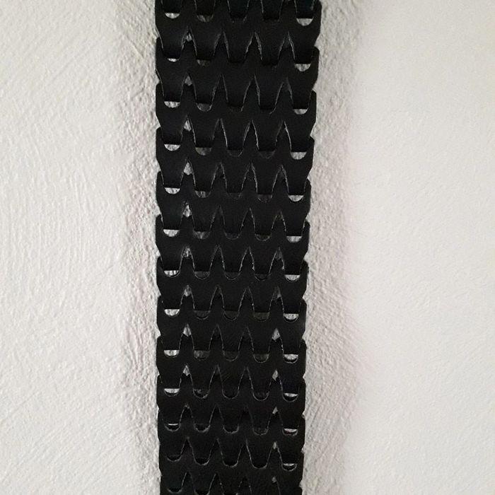 Ceinture tressée noire en cuir - photo numéro 3