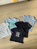 Lot de 5 tee-shirt, 18 mois en très bon état , Jacadi/IKKS