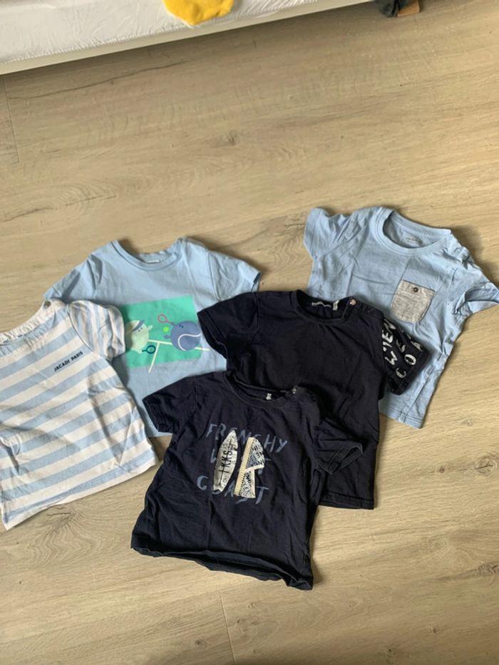 Lot de 5 tee-shirt, 18 mois en très bon état , Jacadi/IKKS - photo numéro 1