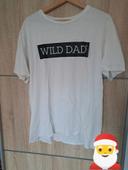 Tee shirt blanc wild dad aigle XL