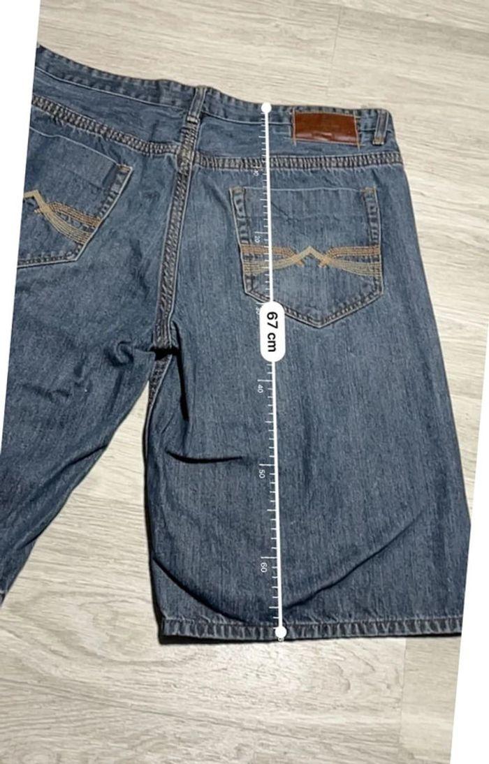 🩳 Short vintage brodé hip hop Ecko UNLTD en jean Bleu Taille 40 XL 🩳 - photo numéro 6