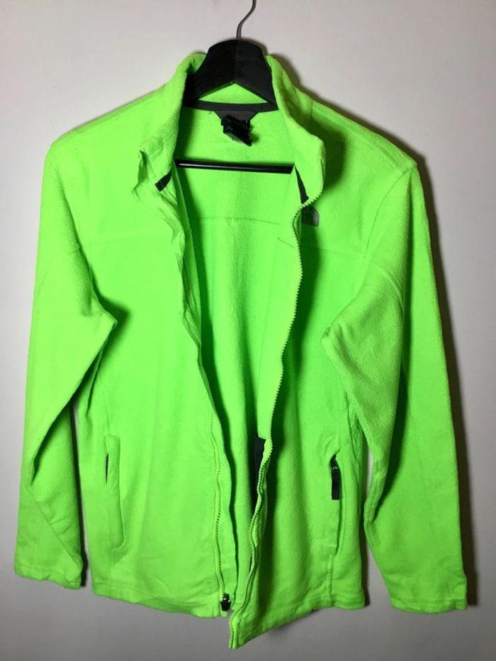 Veste polaire pour garçon The North Face vert fluo taille L (14/16 ans) 096 - photo numéro 2