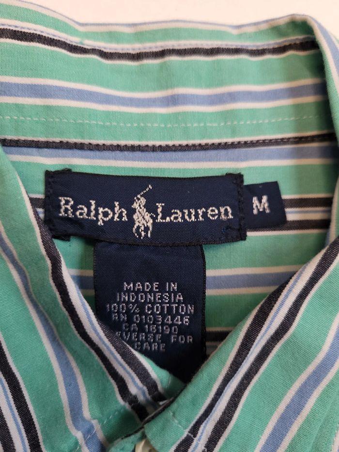 Chemise Ralph Lauren à rayures taille M enfant en excellent état - photo numéro 3