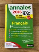 Annales Bac Français Technologie 2016