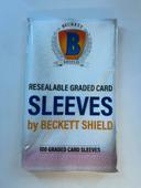 1 packs of 100 sleeves resealable for graded cards