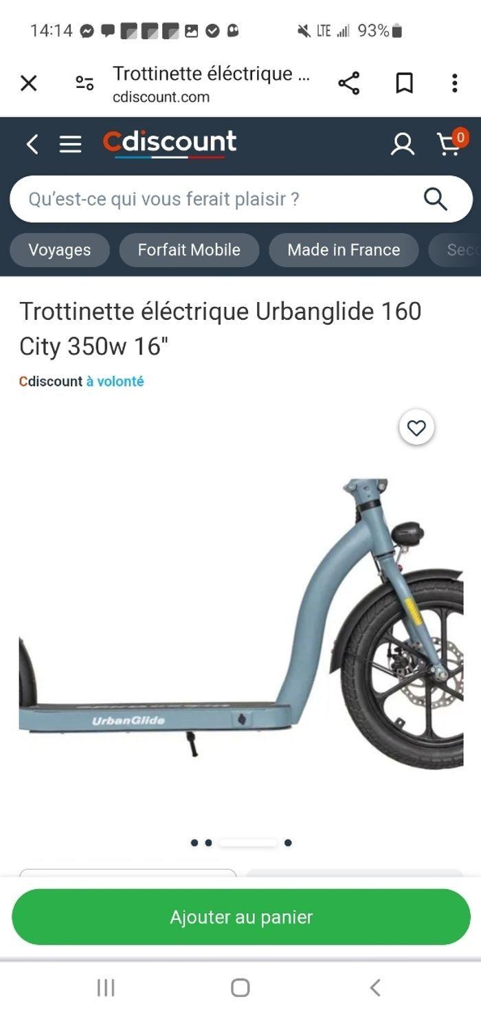 Trottinette Électrique URBAN GLIDE City 160. - photo numéro 3