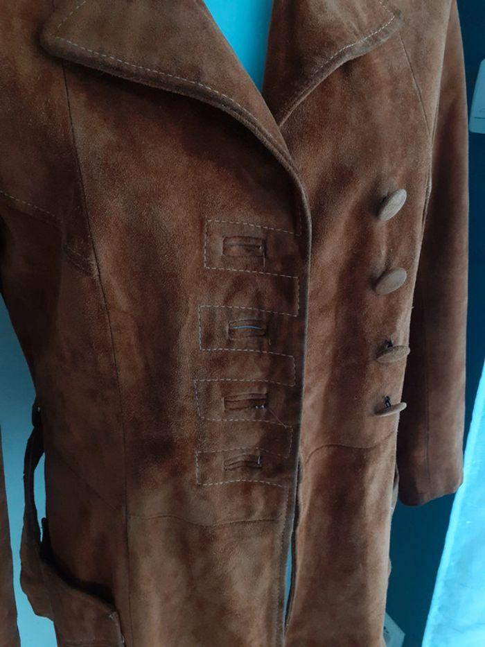 Veste vintage cuir t M out confort vent couvert - photo numéro 2