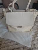 Sac a main creme effet croco